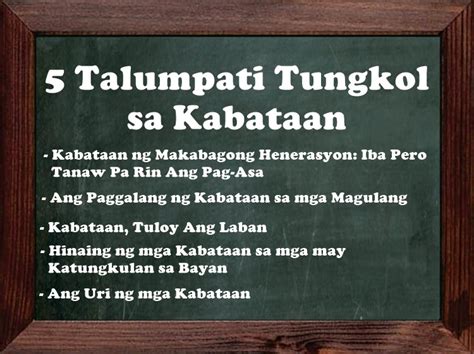 kabataan slogan tagalog|Mga Halimbawa ng Talumpati Tungkol sa Kabataan .